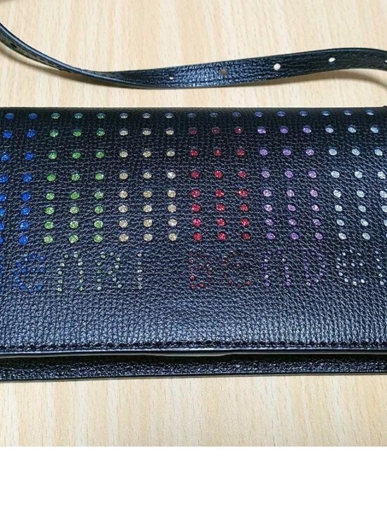 henri bendel Handbags - Henri Bendel Crossbody Shoulder Bag Rainbow Design Black Leather NWOT